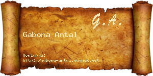 Gabona Antal névjegykártya